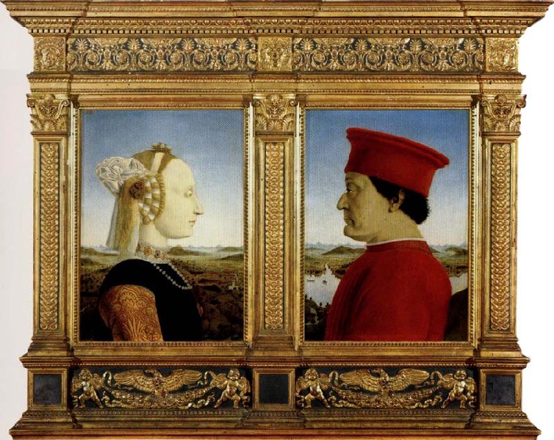 Piero della Francesca Portrait of the Duke and Duchess of Montefeltro Sweden oil painting art